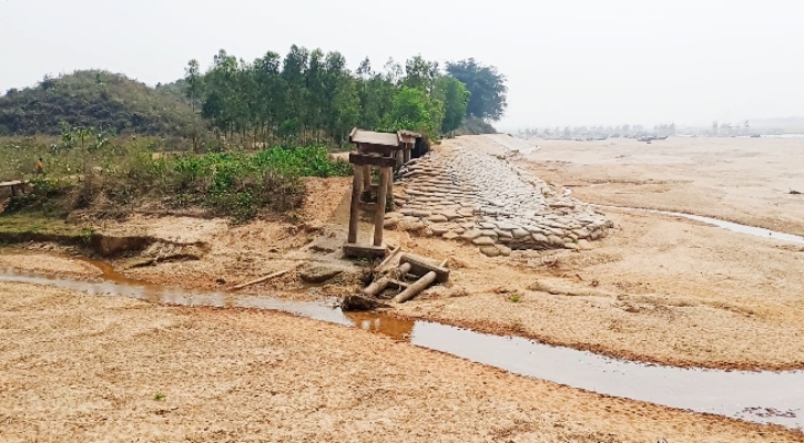 সোমেশ্বরী নদীতে ভাঙন, ঝুঁকিতে সীমান্ত পিলারসহ ৫শ’ একর জমি